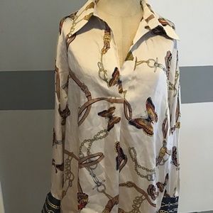 Satin printed blouse